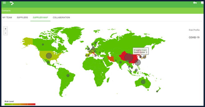 coronavirus pandemic supply chain risk map