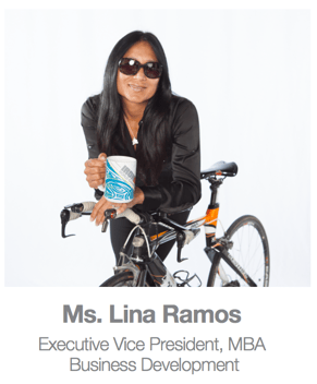 Lina Ramos on Bike