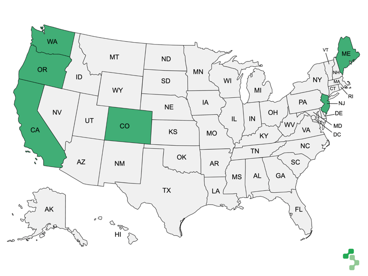 States with Packaging EPR Laws in the U.S.