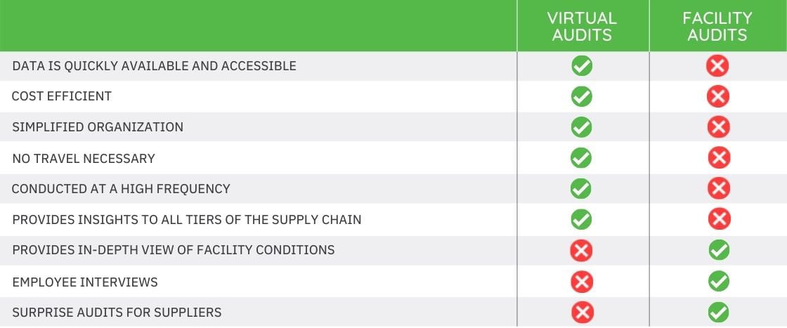 Virtual Adits VS. Facility Audits pros and cons